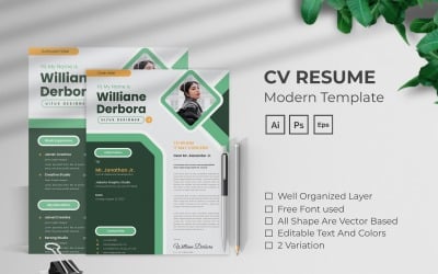 Modèle de CV de concepteur UI UX