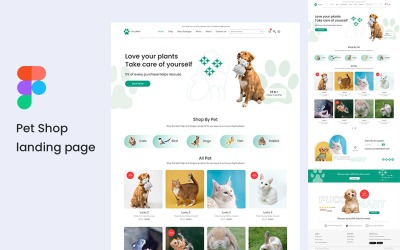 Pet Shop landing page Figma
