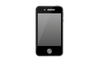 Smartphone geïllustreerd op de achtergrond en in vector