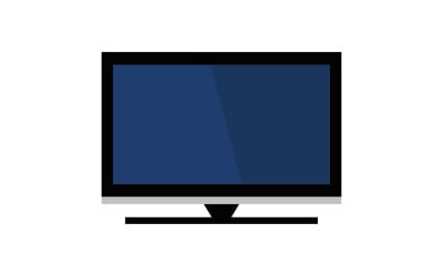 Vektorisiertes Fernsehen auf Hintergrund in Vektor und Farbe