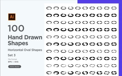 Horizontal Oval Shape 100_Set V 3