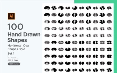 Horizontal Oval Shape Bold 100_Set V 1