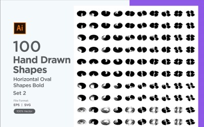 Horizontale ovale Form Fett 100_Set V 2