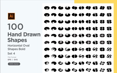 Horizontale ovale Form Fett 100_Set V 4