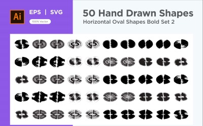 Horizontale ovale Form Fett 50_Set V 2