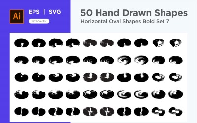 Horizontale ovale Form Fett 50_Set V 7