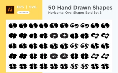 Horizontal Oval Shape Bold 50_Set V 8