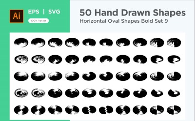 Horizontale ovale Form Fett 50_Set V 9