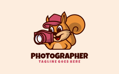 Logo de dibujos animados de la mascota del fotógrafo