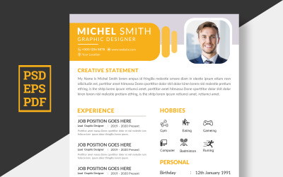 Michel Smith PDF Resume Template