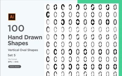 Vertical Oval Shape 100_Set V 5