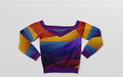 Girls Off Shoulder Sweatshirt Mockup