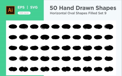 Horisontell oval form fylld 50_Set V 9
