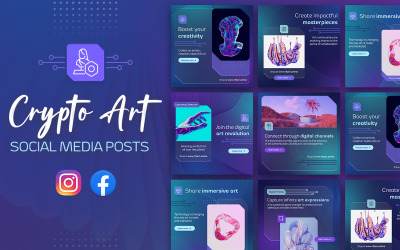 Crypto Art - AI-bannersjablonen