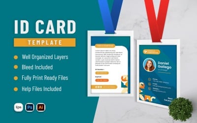 Gradient UI UX Designer ID Card