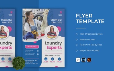 Laundry Experts Flyer Template
