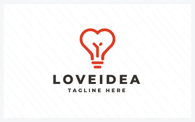 Modèle de logo Love Idea Pro