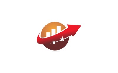 Modello di logo della soluzione di crescita aziendale di investimento