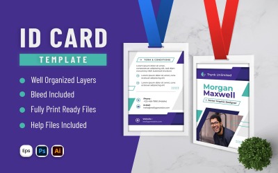 Moderne Business-ID-Kartenvorlage