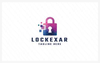 Plantilla de logotipo Lockexar Pro