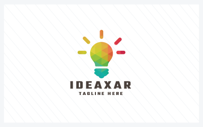 Шаблон логотипа Idea Pixel Lamp Pro
