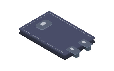 Wallet illustrated on background and colored in vector