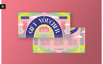 Creative Gift Voucher Psychedelic Theme