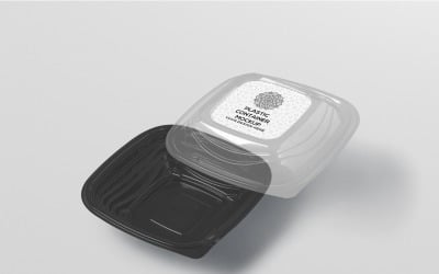 Modell eines Plastikbehälters zum Mitnehmen