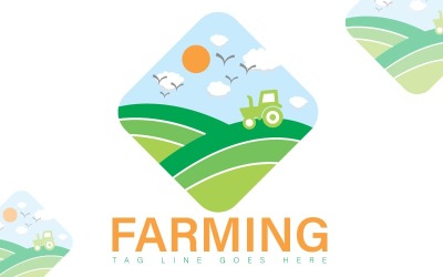 Modelo de logotipo de agricultura - modelo de logotipo