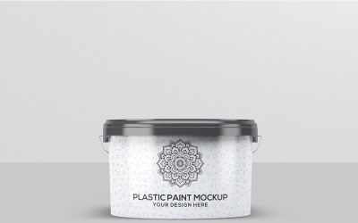 Paint Bucke - макет пластикового ведра с краской
