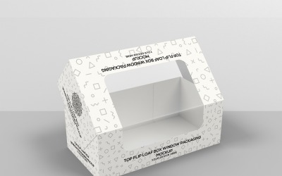 Top Flip Laib Box mit Fensterverpackungsmodell