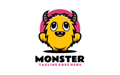 Logo de dessin animé de mascotte de monstre 1