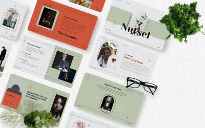 Nutsel — szablon Powerpoint w mediach społecznościowych marki