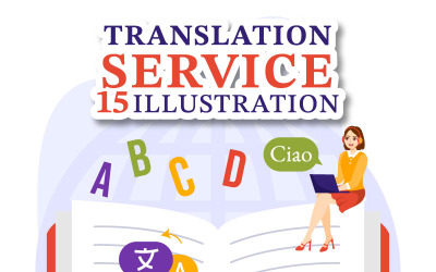 15 Vertaaldienst Illustratie