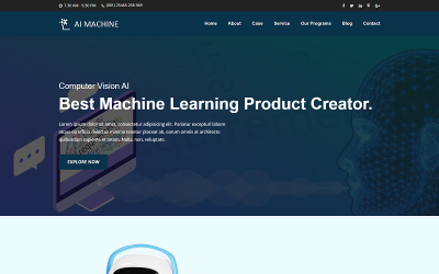 AI Artificial Robotics Html šablony