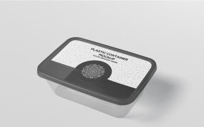 Mockup di contenitore di plastica rettangolare