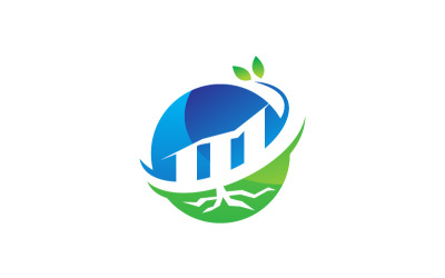 Oplossing voor zakelijke investeringen logo sjabloon