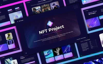 Proyecto NFT - Plantilla de diapositivas de Google creativas digitales NFT