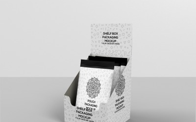 Retail Shelf Box Packaging Mockup