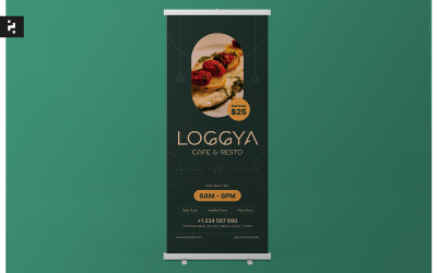 Schone elegante restaurant roll-up banner