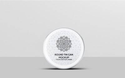 Small Round Tin Can Mockup