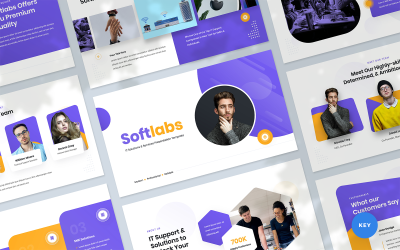 Softlabs - Keynote-sjabloon voor presentatie van IT-oplossingen en services