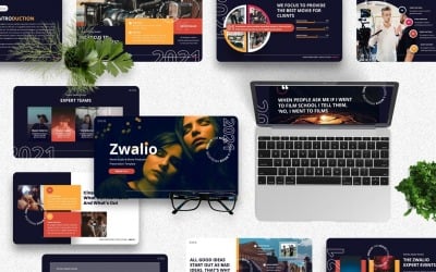 Zwalio - Movie Maker Шаблон Powerpoint