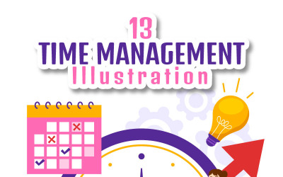 13 Ilustração de planejamento de gerenciamento de tempo