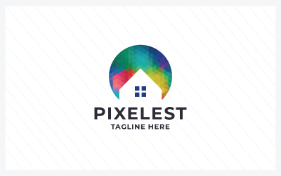 Modello di logo Pixel Real Estate Pro