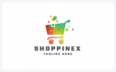 Modelo de logotipo Shoppinex Pro