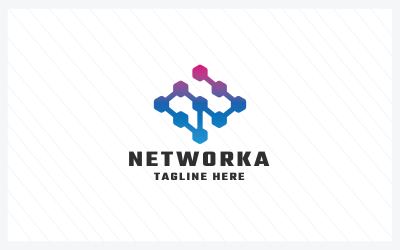 Plantilla de logotipo Networkiax Letter N Pro
