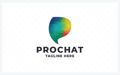 Plantilla de logotipo profesional Chat Pro