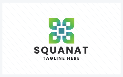 Шаблон логотипа Square Nature Pro