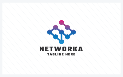 Šablona loga Networkiax Letter N Pro